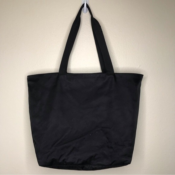 Walt Disney World Embroidered Mickey Mouse Head Outline Black Tote Bag Top Zip - Picture 5 of 15